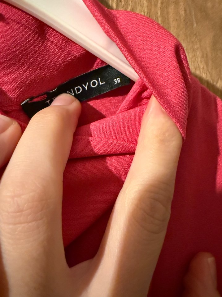 Pembe Drapeli Uzun Abiye Elbise - Görsel 2