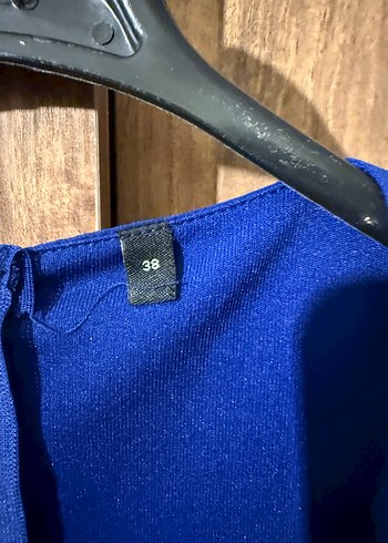 Kadın Lacivert Uzun Kollu Drapeli Elbise - Görsel 2