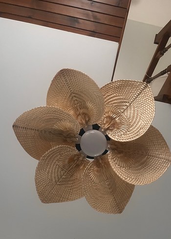 Bej Renkli Örgü Tavan Lambası - Görsel 2