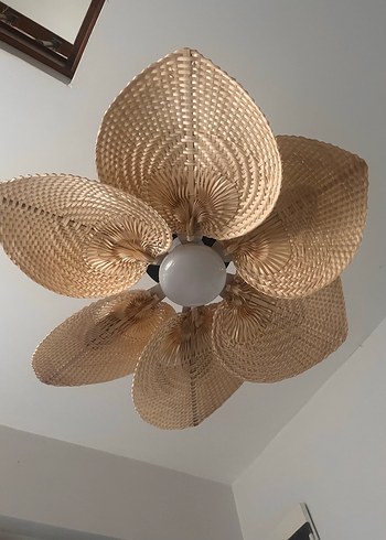 Bej Renkli Örgü Tavan Lambası - Görsel 3