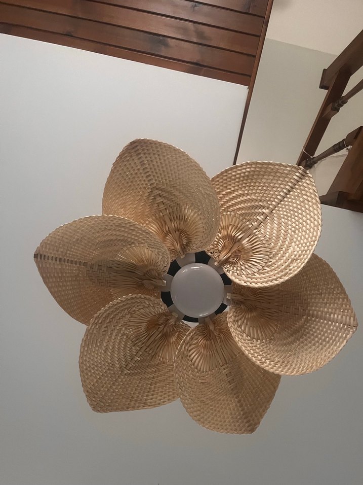 Bej Renkli Örgü Tavan Lambası - Görsel 2