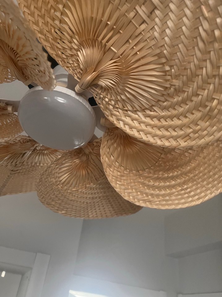 Bej Renkli Örgü Tavan Lambası - Görsel 5