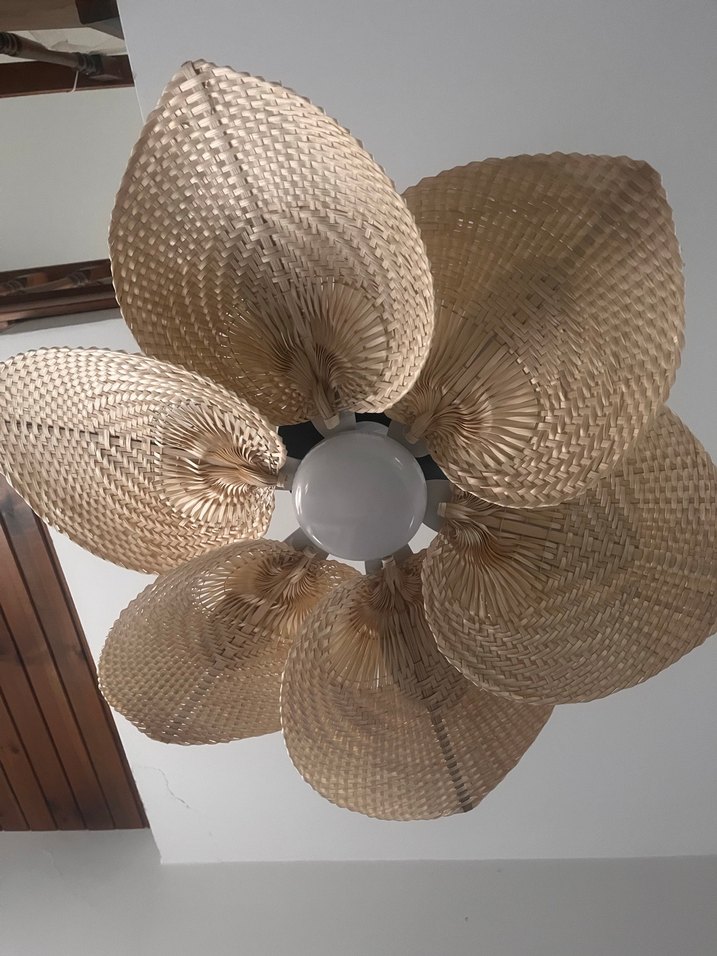 Bej Renkli Örgü Tavan Lambası - Görsel 4