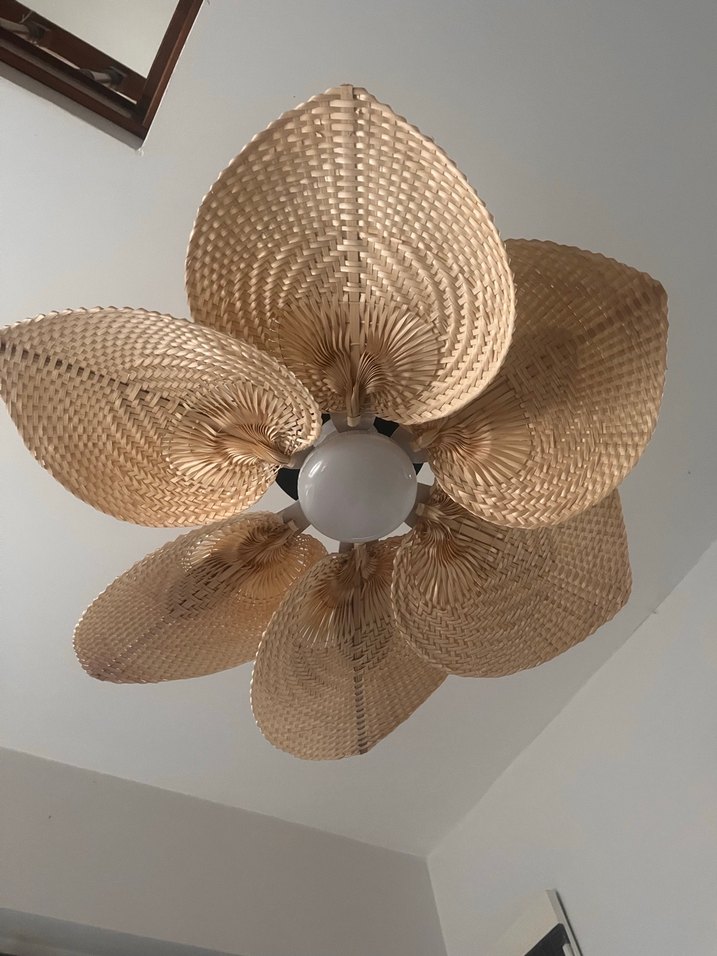 Bej Renkli Örgü Tavan Lambası - Görsel 3