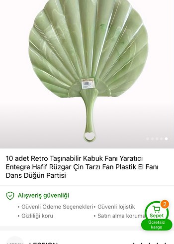 1 Adet Retro Kabuk Şekilli Taşınabilir El Fanı - Görsel 3