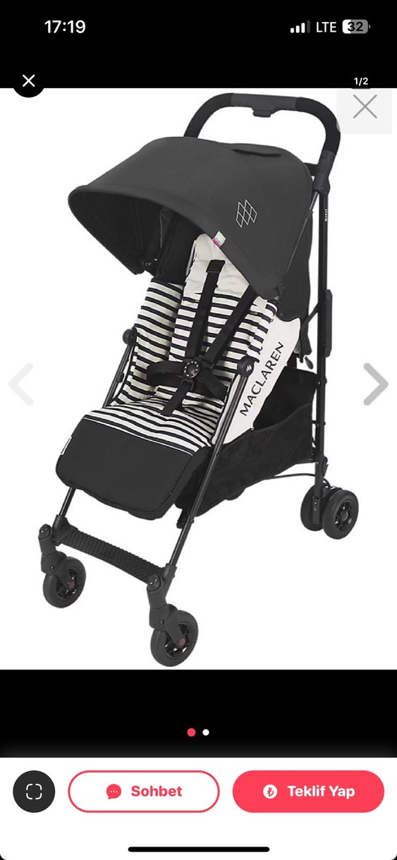 Maclaren Siyah Bebek Arabası - Görsel 2