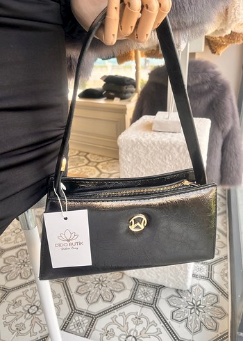 Parisli Siyah Deri Kadın Omuz Çantası - Görsel 2