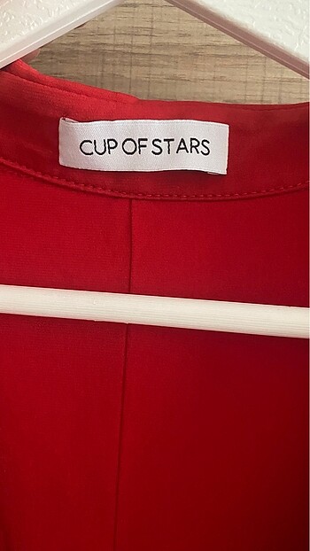 m Beden Cup of stars kırmızı elbise