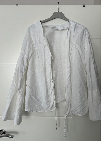 Suud Bağlamalı Gömlek Kimono - Görsel 3