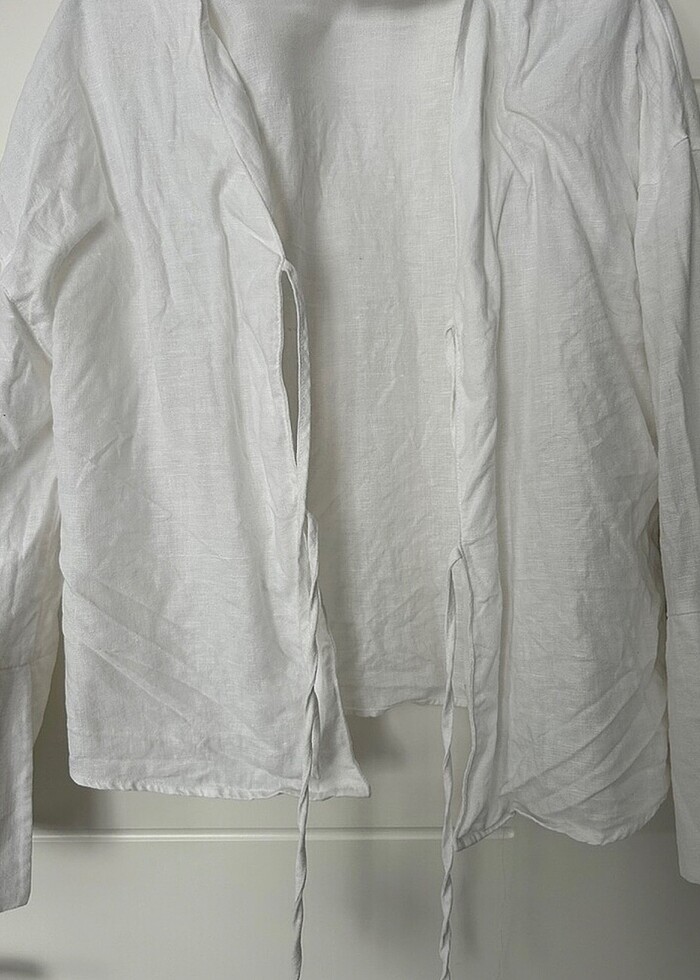 Suud Bağlamalı Gömlek Kimono - Görsel 5