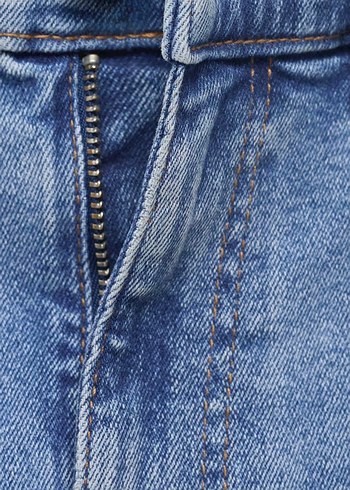 Kadın Mavi Denim Normal Kesim Midi Jean - Görsel 2