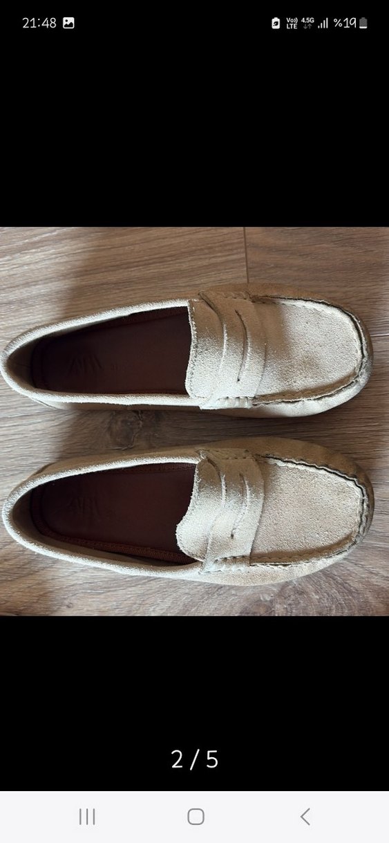 Bej Süet Loafer - Görsel 2
