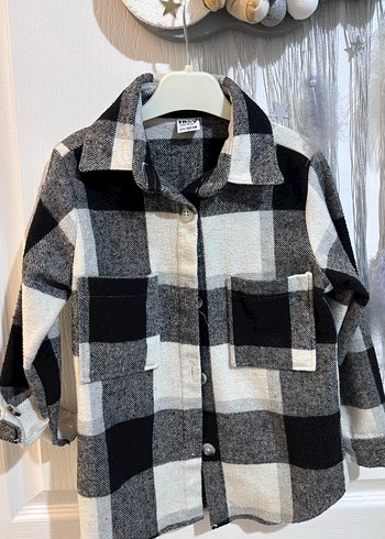 Gri Ekose Düğmeli Uzun Kollu çocuk Gömlek - Görsel 2