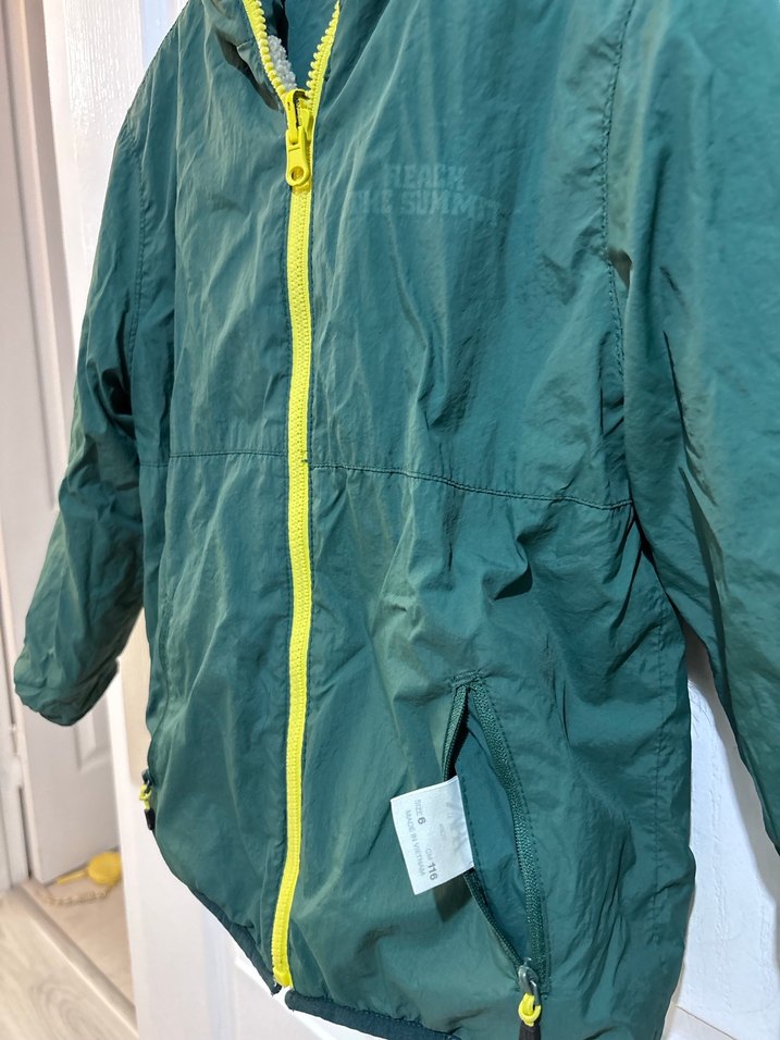 Erkek Çocuk çift taraflı Fermuarlı Mont - Görsel 4