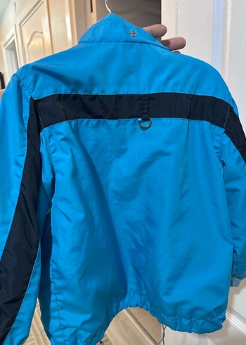 Erkek Çocuk Mavi Fermuarlı Yağmurluk - Görsel 3