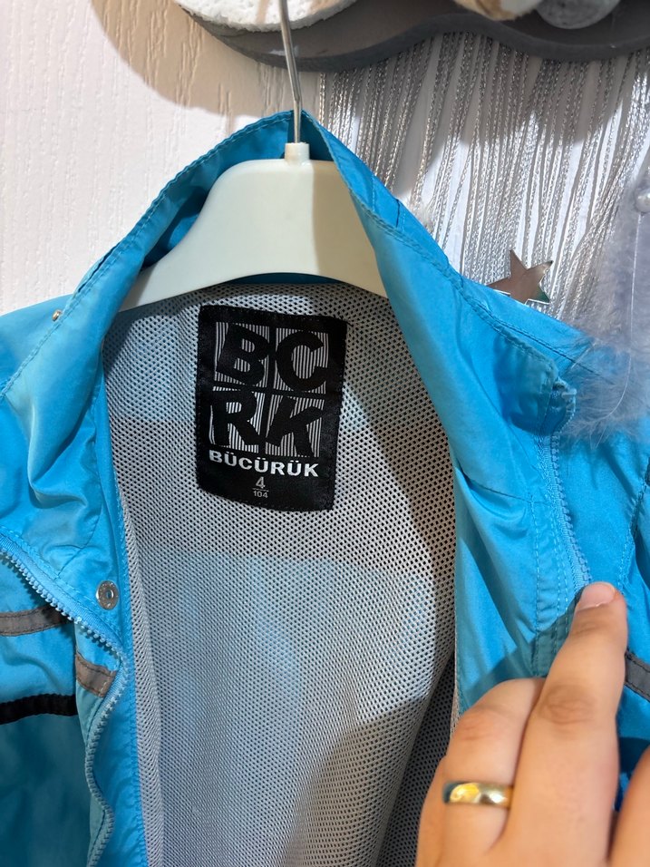 Erkek Çocuk Mavi Fermuarlı Yağmurluk - Görsel 2