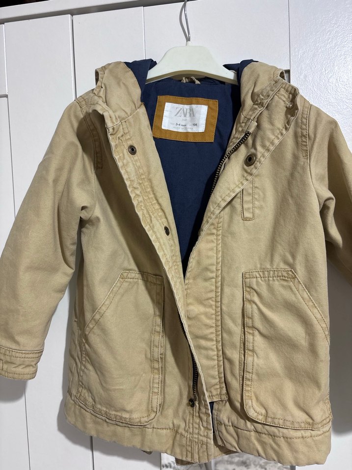 Bej Düğmeli Erkek Çocuk Keten Ceket - Görsel 3