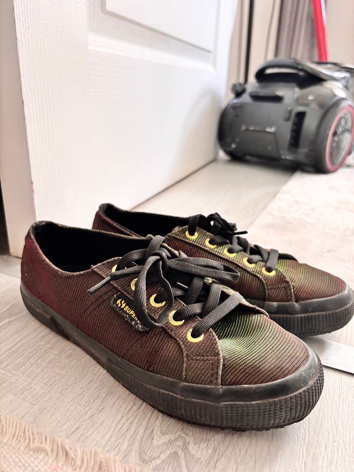 Kahverengi Bağcıklı Platform Spor Ayakkabı - Görsel 2