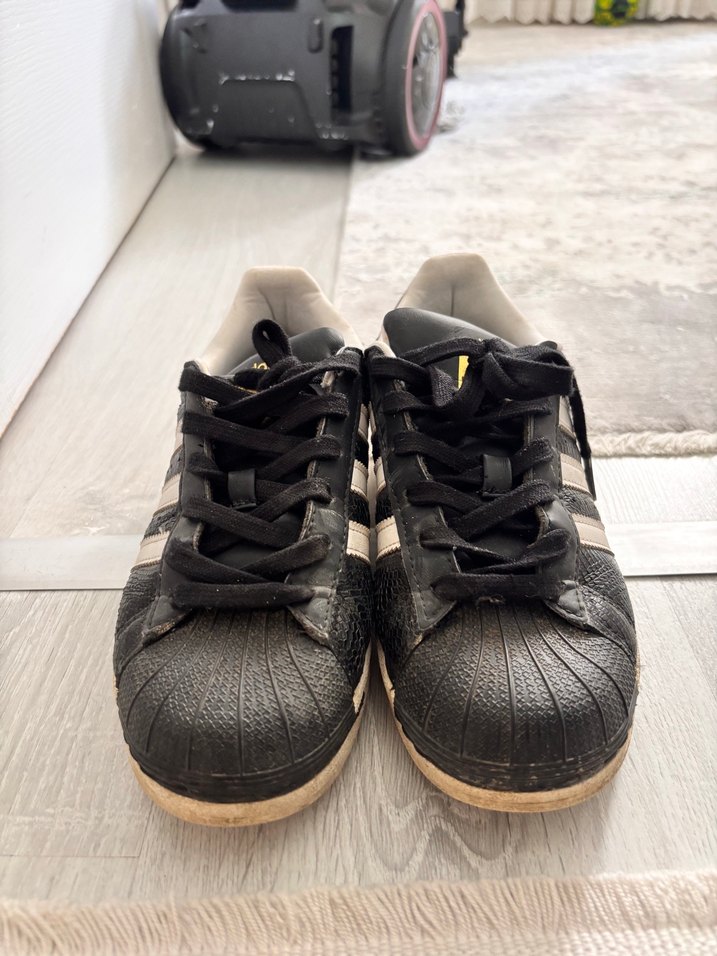 Siyah Adidas Superstar Ayakkabı - Görsel 5