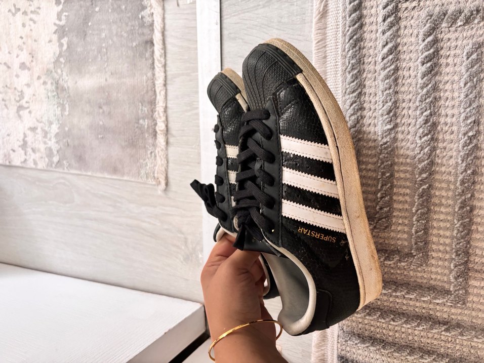 Siyah Adidas Superstar Ayakkabı - Görsel 4