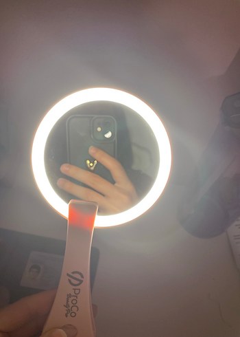 Işıklı Yuvarlak El Aynası Bej - Görsel 2