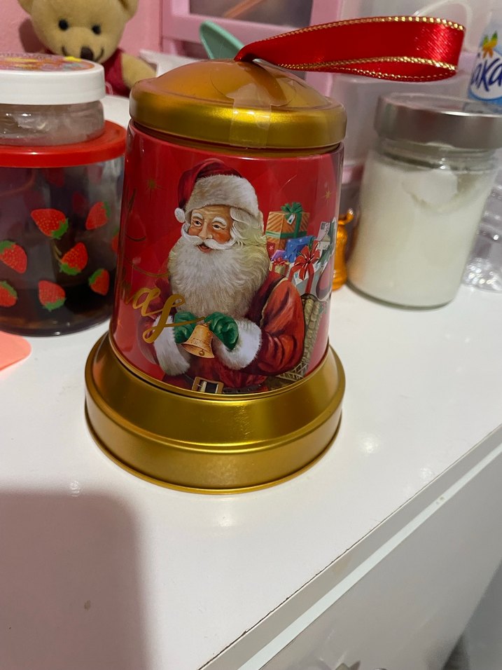 Altın Renkli Noel Baba Temalı Yeni Yıl Süsü - Görsel 2