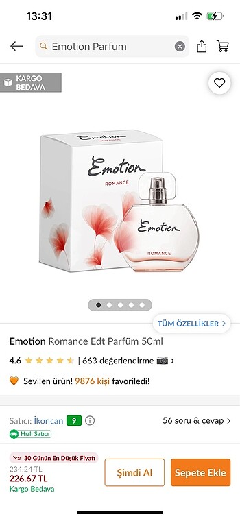  Beden Emotion Romance Kadın Parfümü