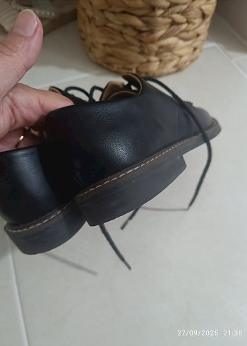 H&M Siyah Deri Minimalist Erkek Klasik Ayakkabı