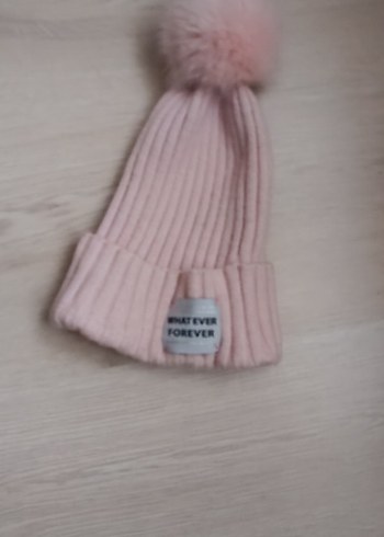 Koton Pembe Örgü Kadın Bere Ponponlu