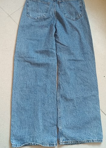 38 Beden mavi Renk kot pantolon mavi Loose Fit Midi Denim Kadın Jean