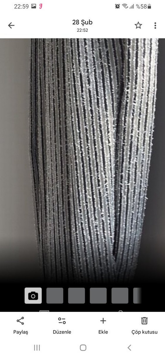 Gri Çizgili Modern Perde - Görsel 2