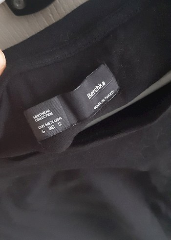 bershka spor Kolsuz Mini Kadın Tişört - Görsel 2