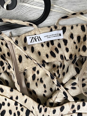 xs Beden ten rengi Renk zara leopar mini elbise