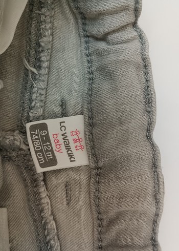 LCW Gri Nakışlı Kız Çocuk Denim Pantolon - Görsel 3