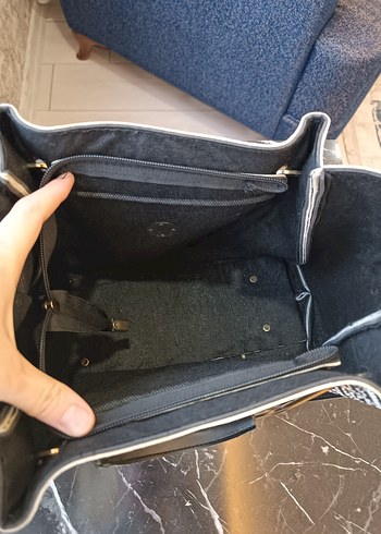 Gri Desenli Kadın El Çantası - Görsel 5