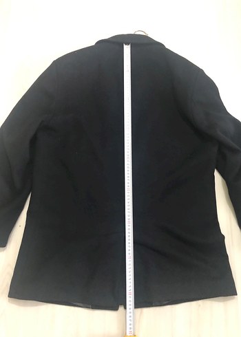 YÜN KABAN SİYAH BALIKSIRTI XL BEDEN DÜĞMELİ - Görsel 5