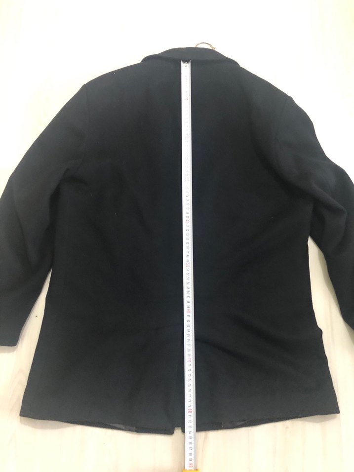 YÜN KABAN SİYAH BALIKSIRTI XL BEDEN DÜĞMELİ - Görsel 5