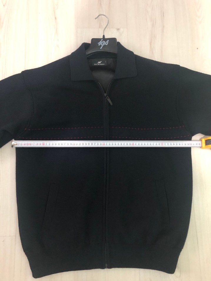 DE BLASIO LACİVERT FERMUARLI YÜN HIRKA L BEDEN - Görsel 3