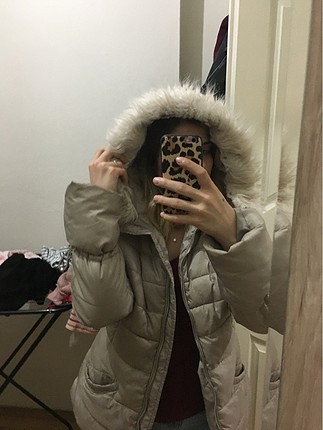 s Beden ten rengi Renk Şişme mont