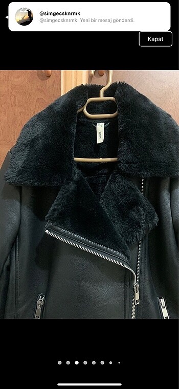 xs Beden Mango kürklü biker mont çeket