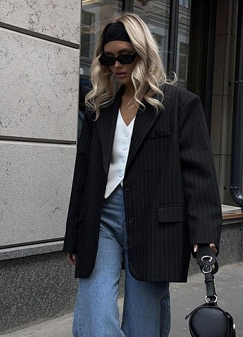 Siyah blazer ceket 