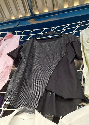 Gri Drapeli Sokak Stili Hamile Tişörtü