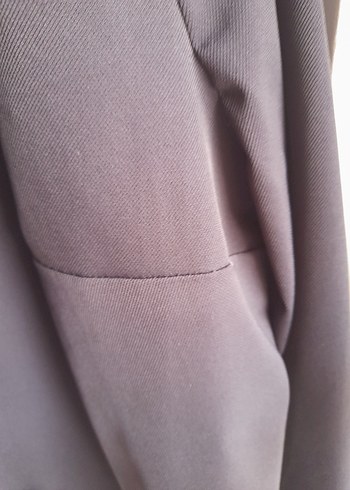 44 Beden Düğmeli Kadın Mavi Blazer Ceket