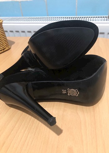 Siyah Süet Tokalı platform taban Kadın Bot - Görsel 3