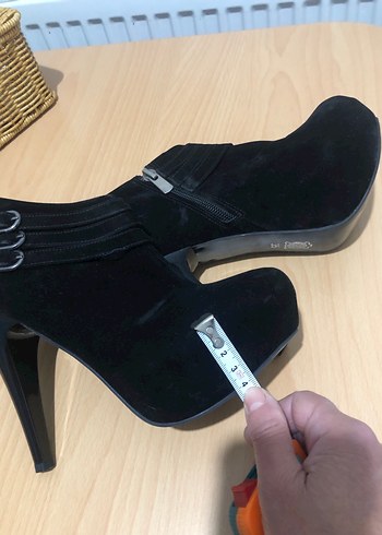 Siyah Süet Tokalı platform taban Kadın Bot - Görsel 5