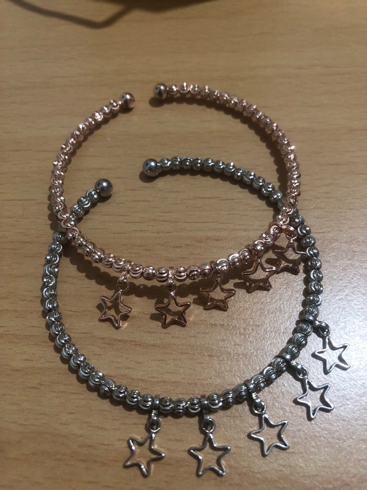 Bakır ve gümüş rengi bileklikler - Görsel 3