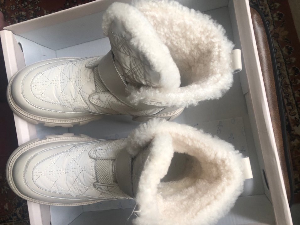 Beyaz Kürklü Platform Kadın Botları - Görsel 5