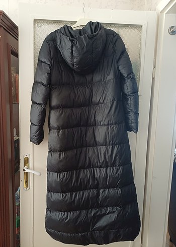 40 Beden Siyah Uzun Kadın Kışlık Mont