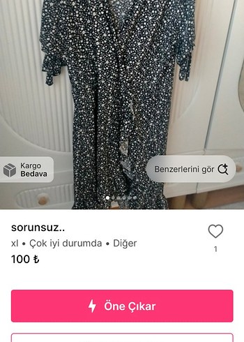 Kırmızı ve siyah V Yaka Bohem Elbise - Görsel 7