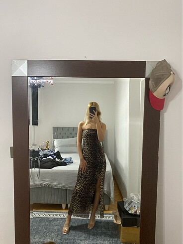 s Beden Leopar elbise